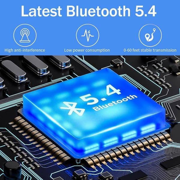 Bluetooth 5.4 Dongle, USB Bluetooth-adapter, til pc-tastatur, mus, headset, gamepad, Plug and Play under Windows 11/10/8.1/7