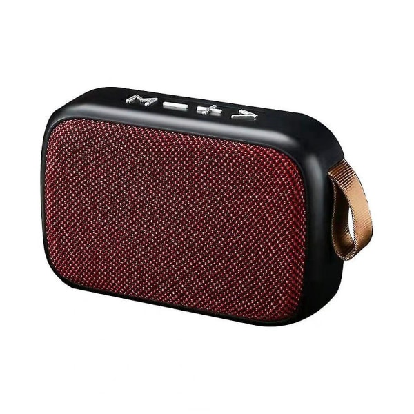Trådlös Bluetooth-högtalare utomhus kort U-disk ljud kreativ bärbar mini subwoofer gåva högtalare red