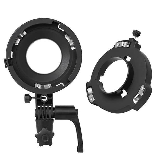 Mini Mount til Bowens Mount Adapter Rask oppsett for YN150 60/130 60 Softbox MB02 Black