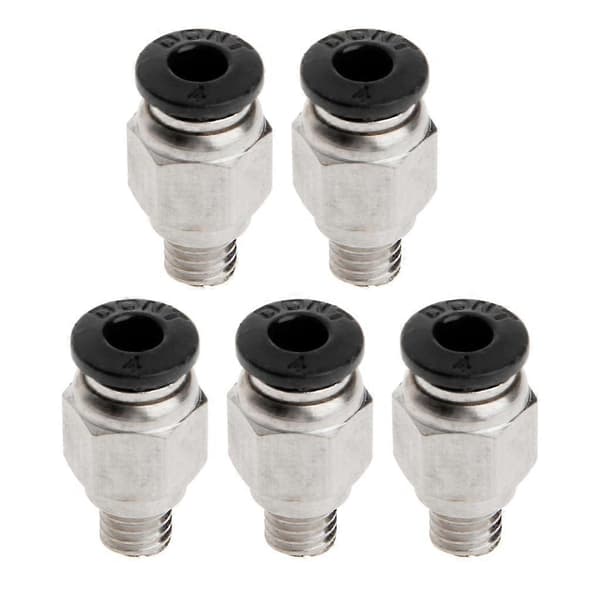 5 st PC4-M6 Rak Pneumatisk Koppling Snabb Push-to-Connect Koppling