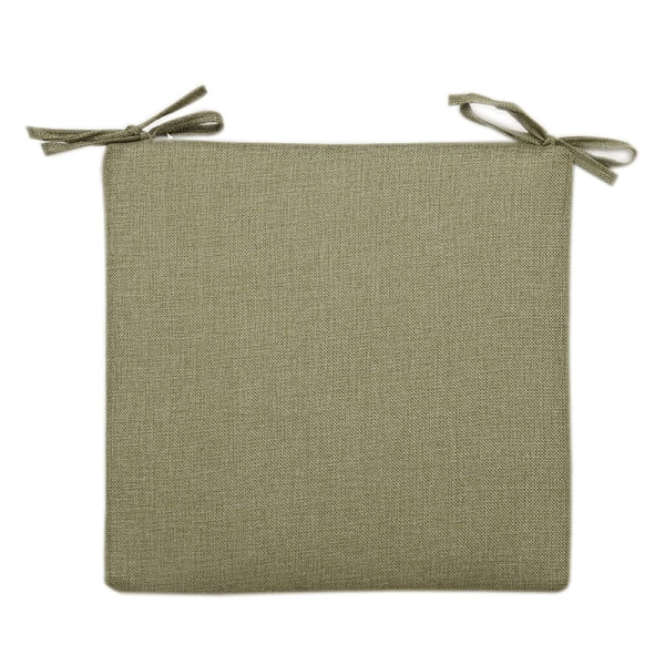Firkantet Stolpute Bomull Lin Sittepute For Spisestue Terrasse Hjem Sofa Balkong Kontor Innendørs Utendørs Hagebenk Sittepute Green 40x40cm