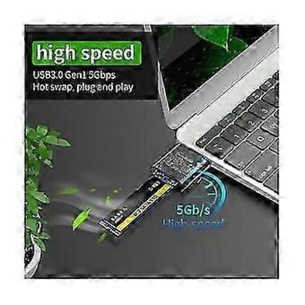 M2 SSD Kabinet M.2 Til USB 3.0 5Gbps Høj-Hastigheds SSD Kabinet Kompatibelt med SATA M.2 NGFF SSD 2242 2260 2280Mm Ca