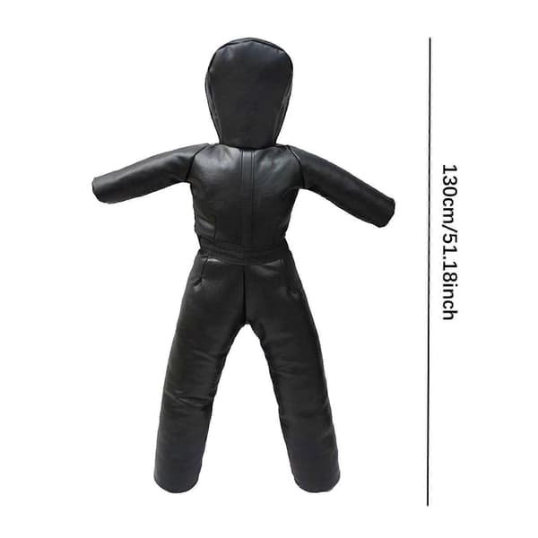 Børne Grappling Dummy PU Ufyldt Multipurpose Robust Taekwondo Træningsenhed black