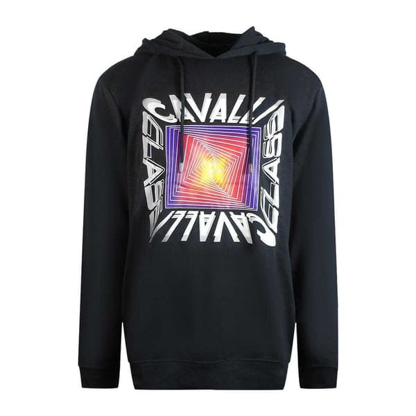 Cavalli Class Asymmetrisk Box Hættetrøje til mænd M Sort Black Black M