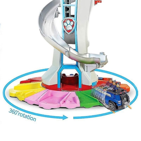 Paw Patrol Utkikspost - Stort torn med ljus och ljud, leksak för barn, födelsedagspresent, Roman 1 torn with 6pcs dogs