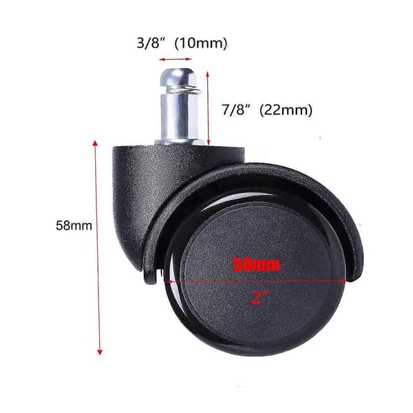 10 mm stamhjul gummhjul for utskifting av stol