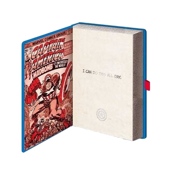 Marvel Luxe Captain America Notesbog En Størrelse Blå/Rød Blue/Red One Size