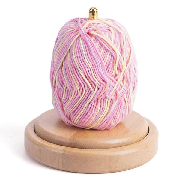 Garnholder i træ til strikning og hækling, spinner As Shown