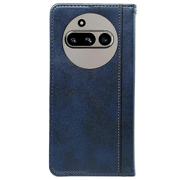Kompatibelt med Nothing Phone (3a) Fodral Dold Magnetisk Stängning Kalvtextur Läder Telefonskal - Röd-Perfekt Blue