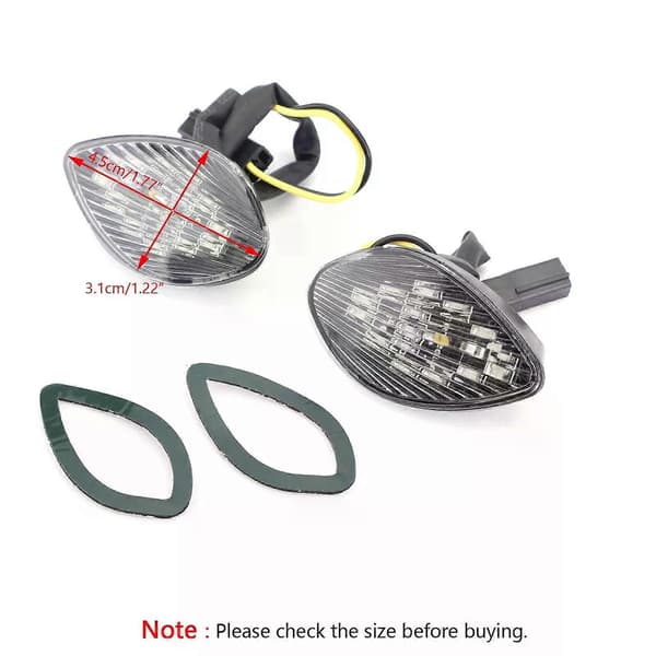 Artudatech Klare Blinklys Til Honda CBR 1000 RR Flush Mount 2004-2005 Clear