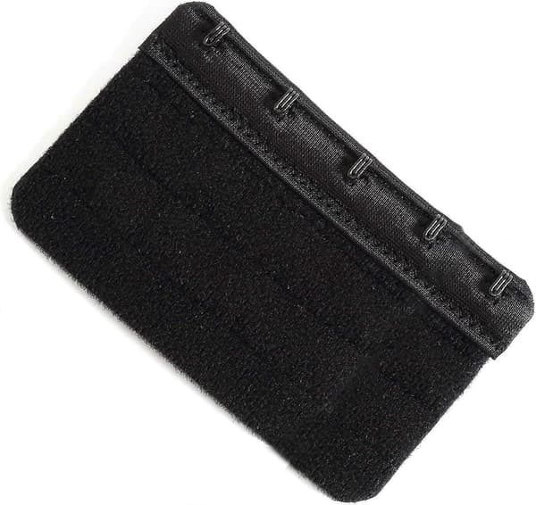 BH-förlängare för kvinnor, 5 krokar, plusstorlek, 3-pack Black Beige White