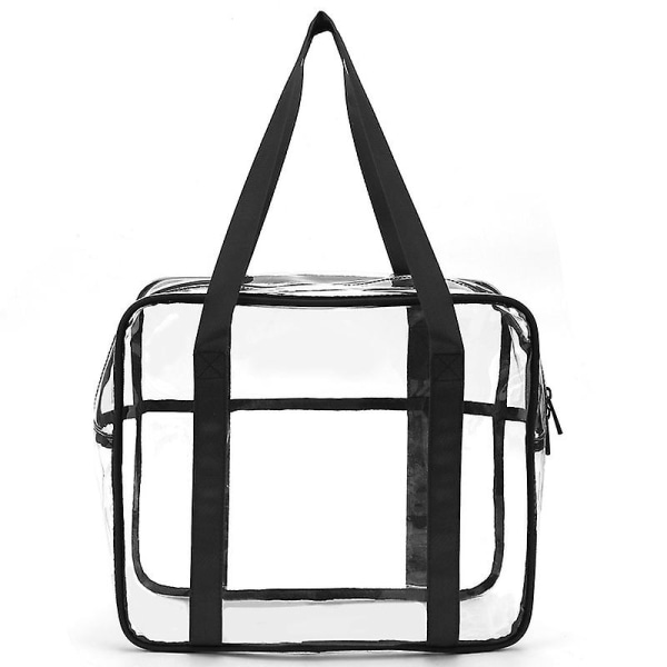 Väska,heilwiy stor genomskinlig kosmetikväska,heilwiy vattentät bärbar toalettartiklar (svart)