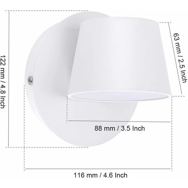 White body warm white light unidirectional light 5WLED wall lamp cr