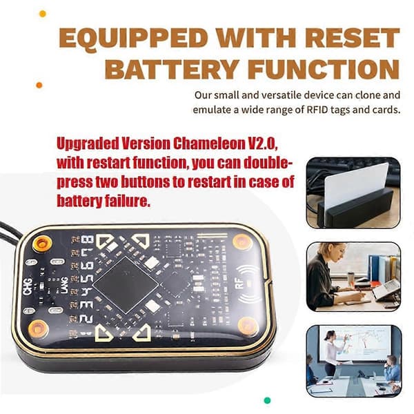 Chameleon Ultra V2.0 RFID Smart Chip Læser Emulator 125Khz 13.56Mhz Kort Dekoder NFC Duplikator+3xUI