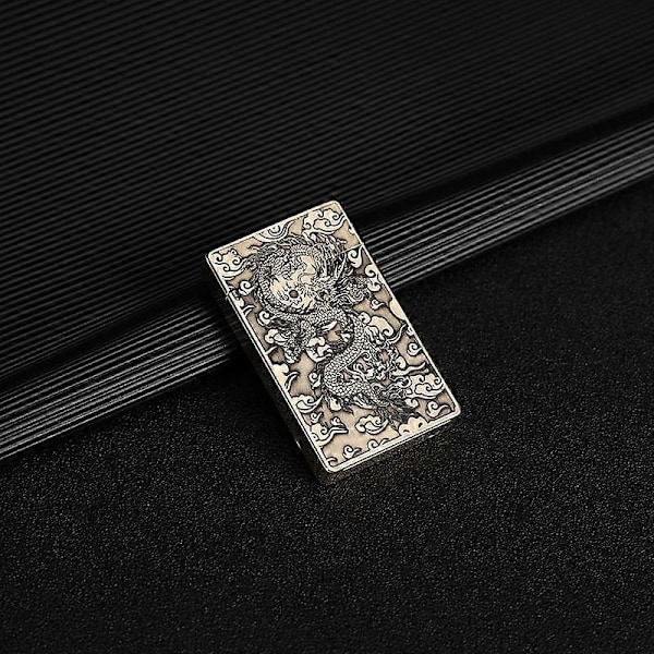 Ægte Varer Langsheng Ren Kobber Udskæring Lighter Vindtæt Petroleum Lighter Lille Langsheng Z799 Original Copper Constantine