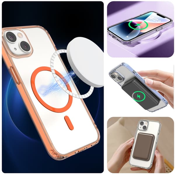 ColorPop iPhone 14 Deksel CH MagSafe Transparent/Lilla 34