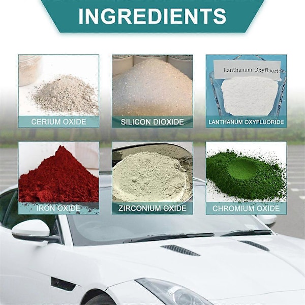 1-3x Dyb Ridsefjerner Reparations Glaspoleringssæt Ceriumoxid Pulver 100g 1pc