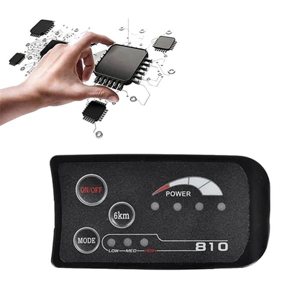 SM 6PIN S810 E-Bike LED Display Computer 36V IP65 UART Protokol til Elcykel Elcykelcomputer
