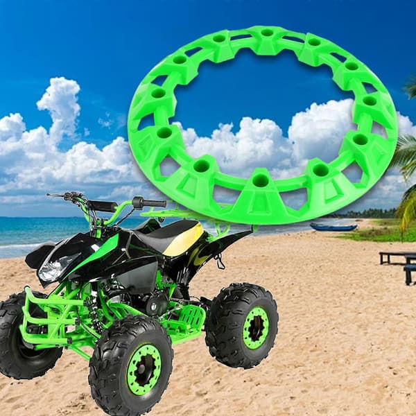 Generisk ATV Fælgbeskyttelse Dekor Modifikation Dele Multiformål Green 10 Inches