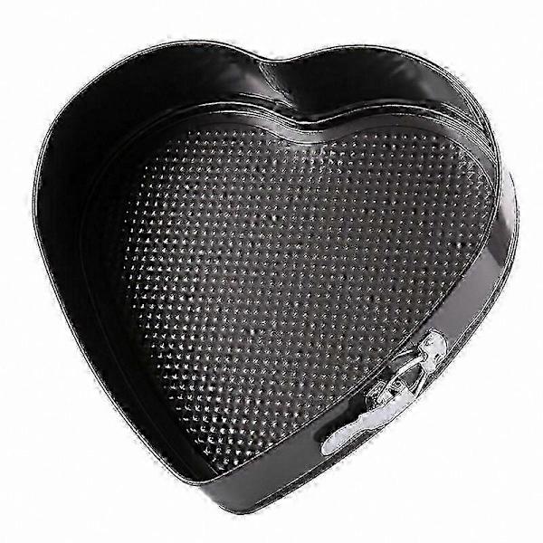 26 cm hjerteformet springform til bagning, sort non-stick kageform