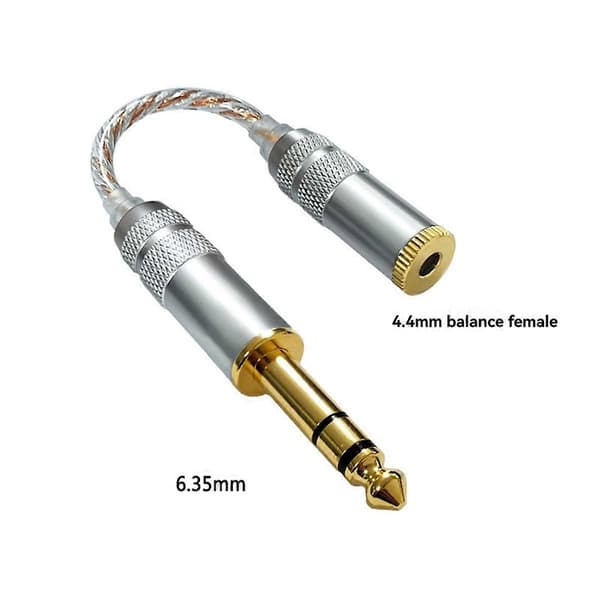 Lydadapterkabel 4,4 mm hun til 6,35 mm han til hun