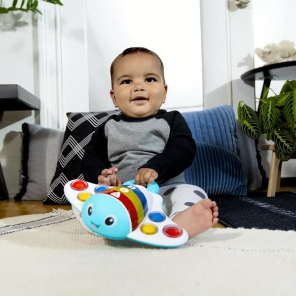 BABY EINSTEIN Ocean Explorers Pop & Explore musikleksak, 6 tryckknappar, 6 månader