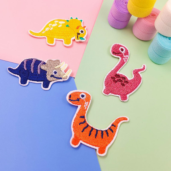 Dinosaur strygemærker, 16 dinosaur strygemærker, dinosaur strygemærker, dinosaur strygemærker