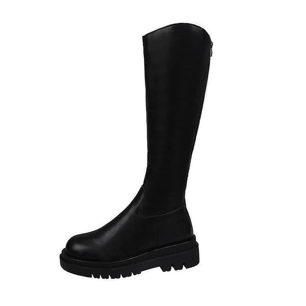 Chunky Heels Dans, knähöga vinterstövlar i vadlängd 39