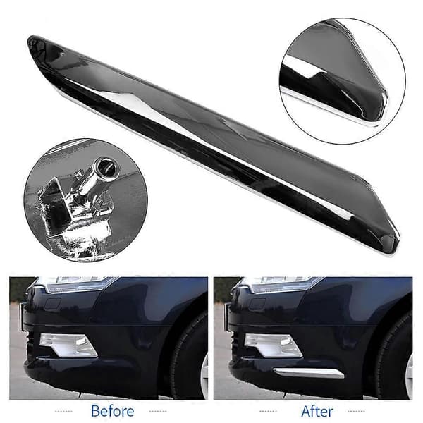 4 stk./sett Bil Front+Bakre Støtfanger Strip Deksel Trim Krom Dekorasjon for C5 2009 2010 2011 2012 silver