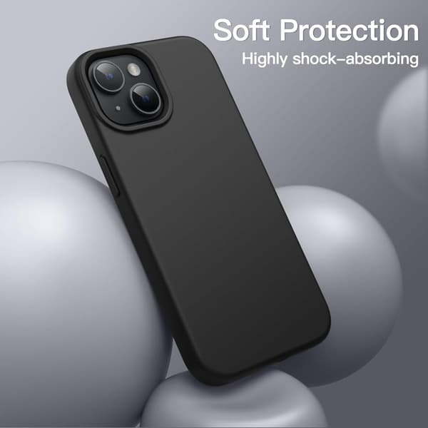 iPhone 13 Mat Sort Silikone Cover