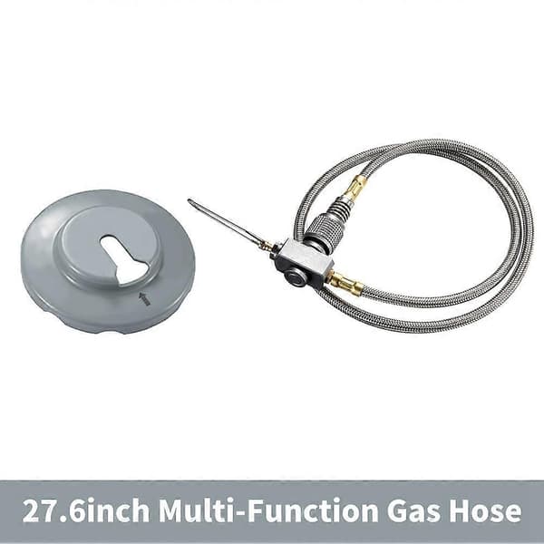 70 cm multifunktionell gasslang för EN417 Lindal ventil skruvtyp behållare och enhet Z21-70 utomhus campingutrustning Silver