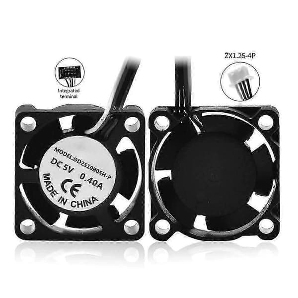 3D-printer Hot End Køleventilator 18000 omdr./min. 2510 Aksialventilator 5V 3D-printertilbehør 15000 omdr./min. til P1P