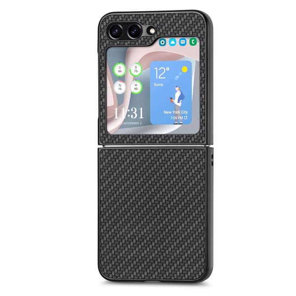Fiber Pattern Style Case for Samsung Galaxy Z Flip 5 Khaki