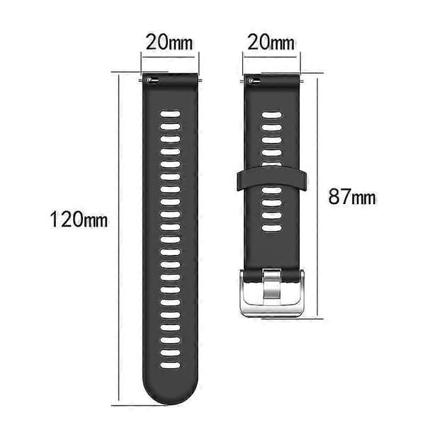 Garmin Forerunner 245 Silikone Urrem Udskiftningsrem til Forerunner 245 Black