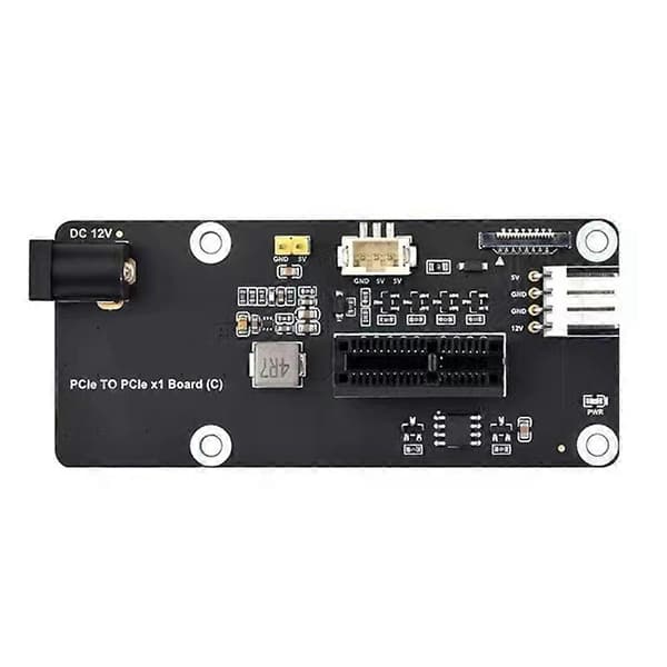 För Raspberry Pi 5 PCIe FFC-kontakt till standard PCIe X1-kortplats (C) expansionskort för Raspberry Pi 5 Black