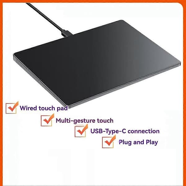 USB Kablet Multi-Touch Trackpad Slank Touchpad Mus til Windows Desktop/Bærbar/Notebook Computer PC White