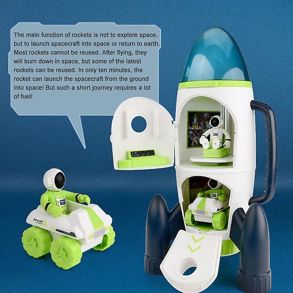 Romrakettleke Astronaut Romskip Leke Tidlig Utdanning Leke Bursdagsgave for Gutter Jenter B