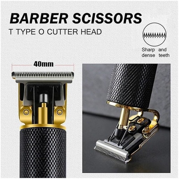 Ny USB Hårklippare Barberare Professionell Elektrisk Hårtrimmer Rakapparat Trimmer Skägg 0 mm Hårklippning