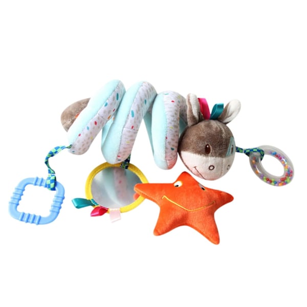 Spiral Hengende Plysjleke for Baby, Myk Barnevogn, Leker for Gutter, Jenter og Babyer