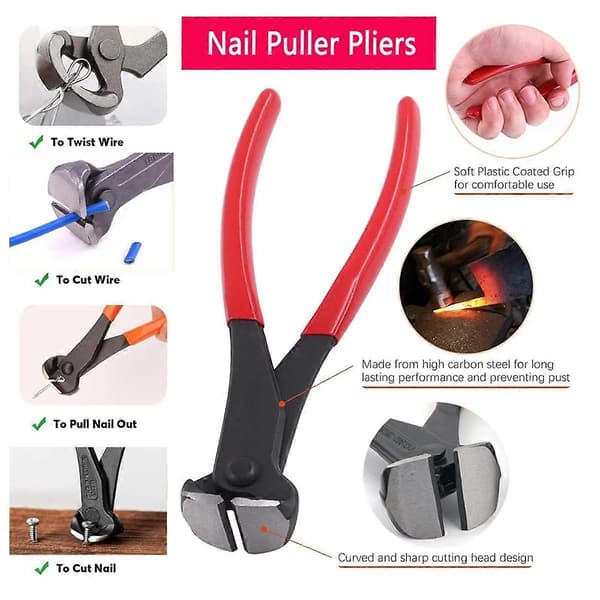 4 Pcs Staple Remover - Puller Nail Removal Tool Set Nail Pliers, Staple Remover, -Lifter, Fastener