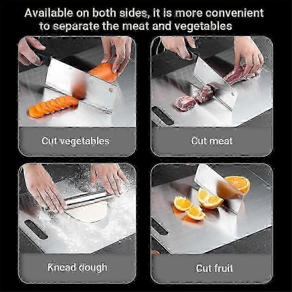 3-piece Titanium Cutting Board Set, 100% Pure Titanium for Kitchen Use with Advanced Hygiene and Durability for Home Kitchens