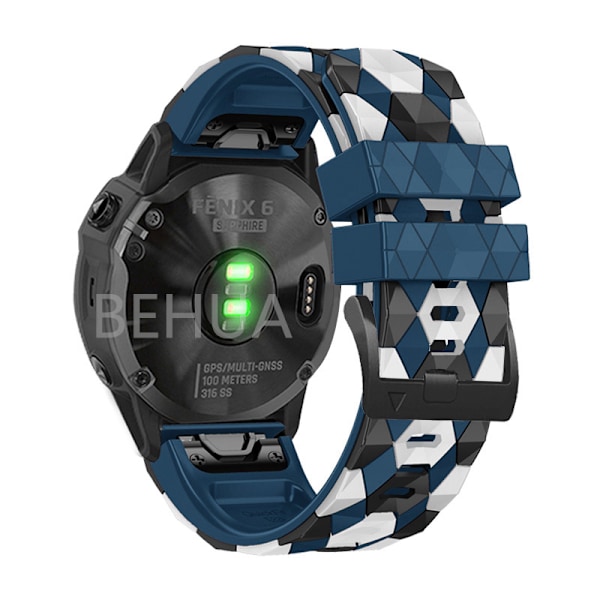 Silikoninen ranneke Garmin Fenix 7x 7 6 5 6X Pro 5X Plus Fenix 3HR Quick Release 22 26mm -rannekkeelle Garmin Enduro 2 -kellonauha lime 22mm width strap