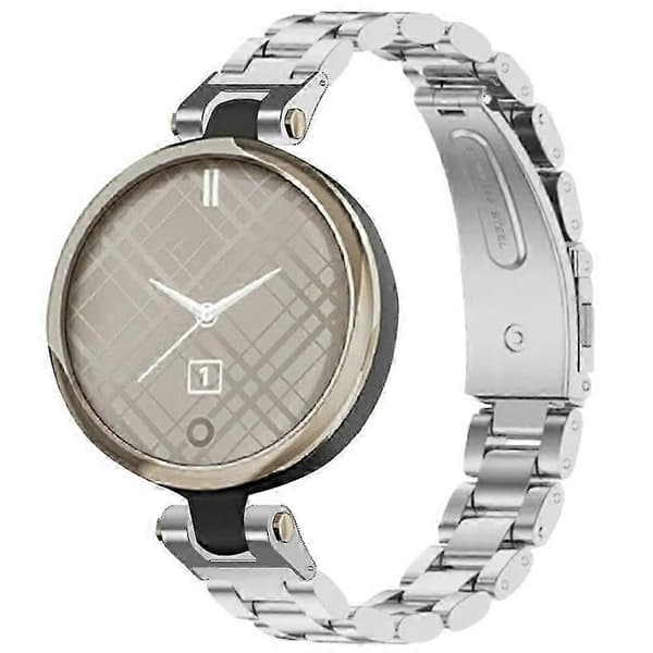 Til Garmin Lily Urrem Tre Perler Solid Rustfrit Stål Erstatningsrem - Silver