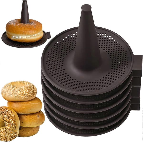 Silikoneforme, Donutform til Bagning, Donutforme Sæt, 6 Dele Bageforme til Bagel og Donutkager Kaffe Coffee 6pcs