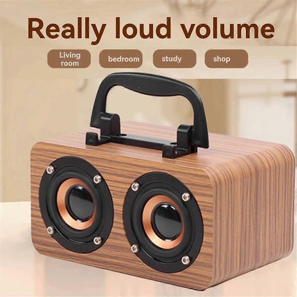 Puinen kaiutin Bluetooth 5.0 Dual Channel Stereo FM-radiolla, B