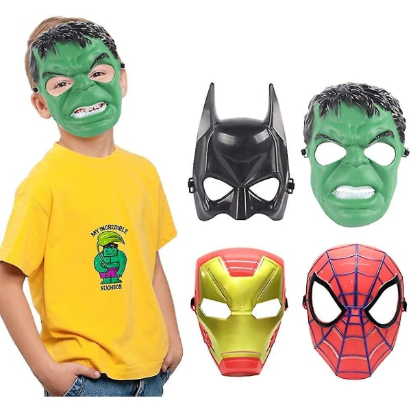 Hulkmask för barnsuperhjältekostymer Barnfödelsedagsfester, Hulk Toys Presenter till Halloween Cosplayfester