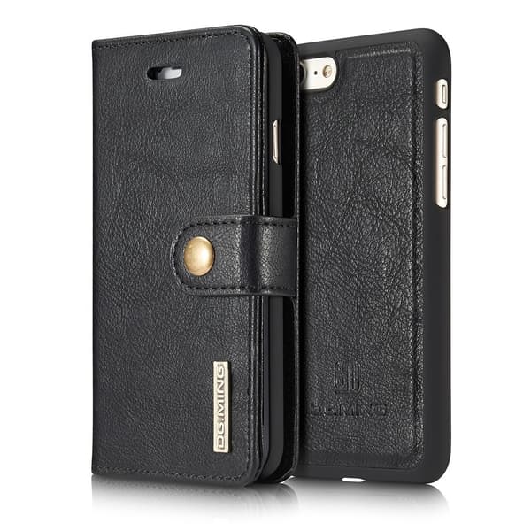 iPhone 7/8/SE (2020/2022) - DG.MING Magnetisk Etui/Wallet Case - Sort Black Svart