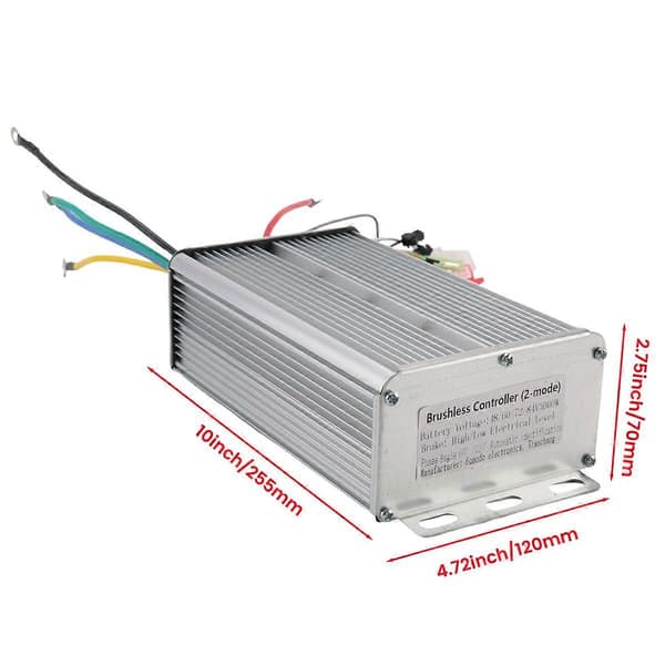 Intelligent børsteløs controller 48V 60V 72V 84V 3000W E-cykel børsteløs motorcontroller til elektrisk Silver