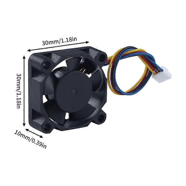 24V Dual Ball Ekstruder Hals Varmeafledning Køleventilator 3D Printer Tilbehør til K2 PLUS 3010