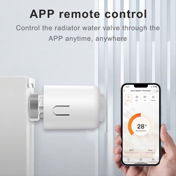 Tuya ZigBee trådløs temperaturreguleringsventil, radiatoraktuator, TRV temperaturreguleringsventil